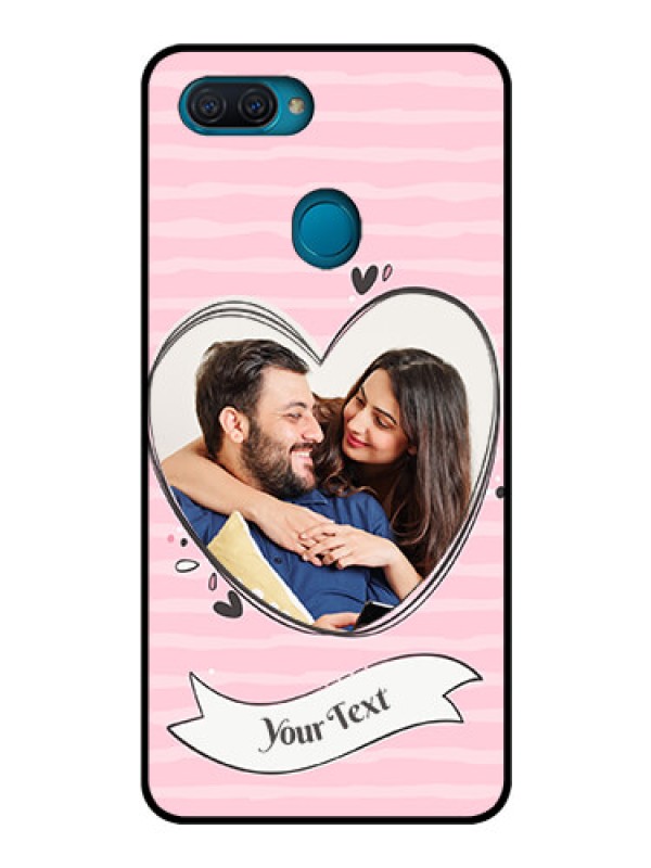 Custom Oppo A12 Custom Glass Phone Case  - Vintage Heart Design
