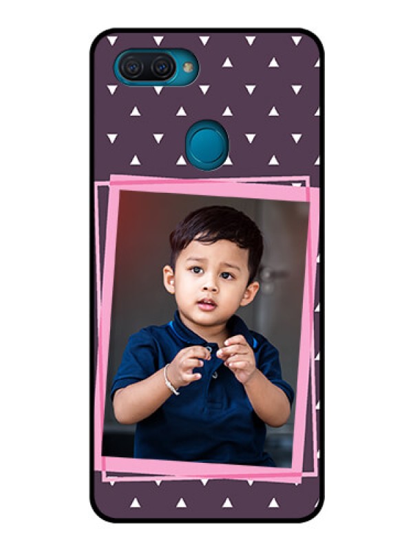 Custom Oppo A12 Custom Glass Mobile Case  - Triangle Pattern Dotted Design