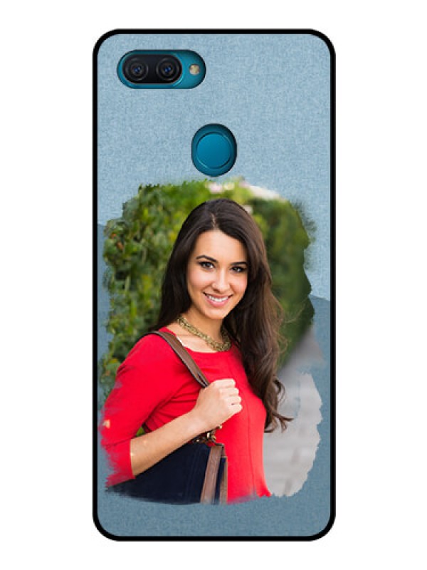 Custom Oppo A12 Custom Glass Mobile Case  - Grunge Line Art Design