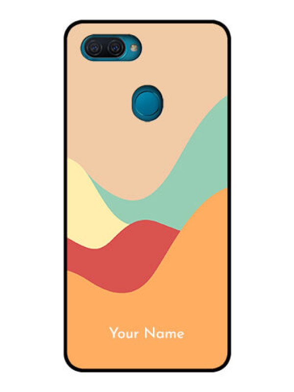 Custom Oppo A12 Personalized Glass Phone Case - Ocean Waves Multi-colour Design