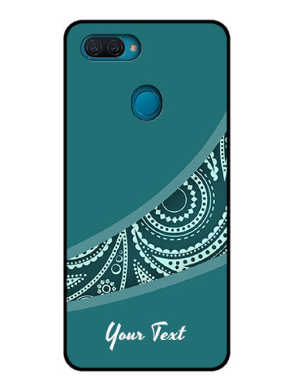 Custom Oppo A12 Photo Printing on Glass Case - semi visible floral Design