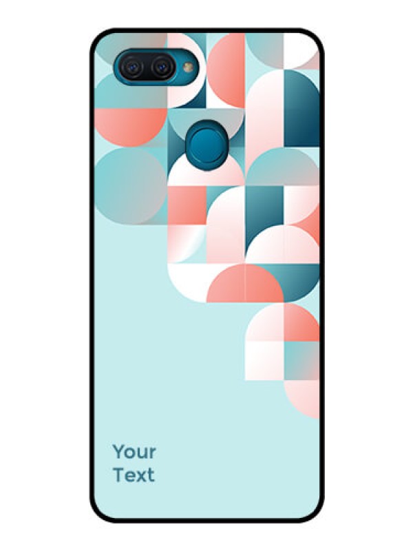 Custom Oppo A12 Custom Glass Phone Case - Stylish Semi-circle Pattern Design