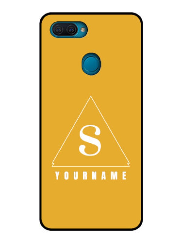 Custom Oppo A12 Personalized Glass Phone Case - simple triangle Design