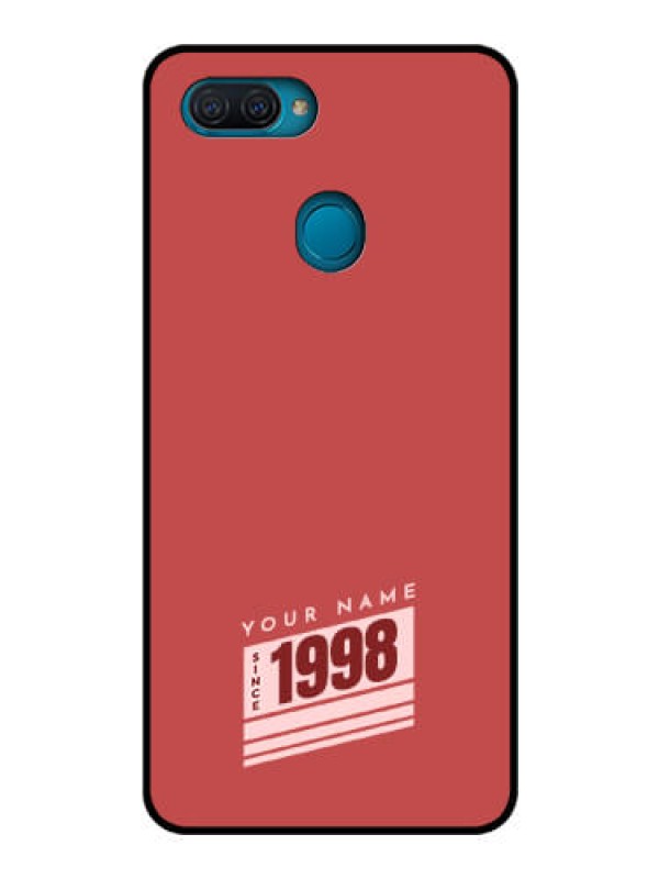 Custom Oppo A12 Custom Glass Phone Case - Red custom year of birth Design