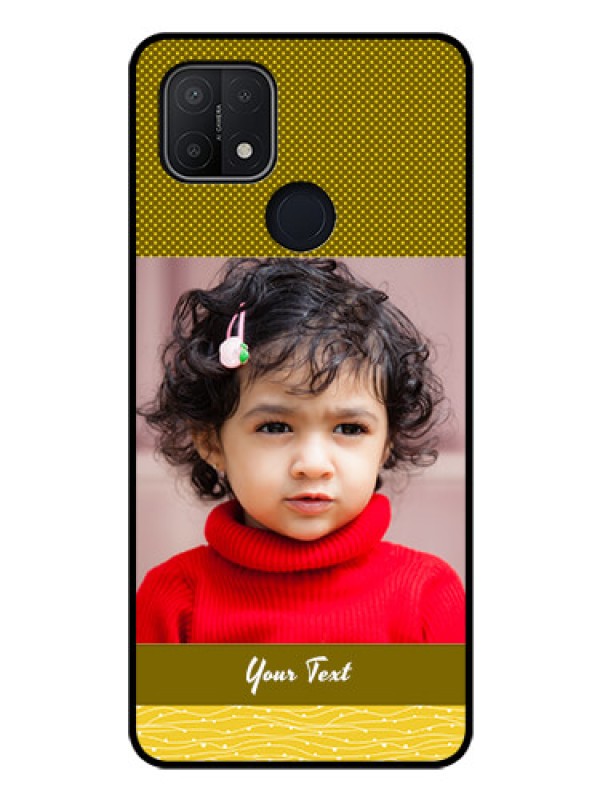 Custom Oppo A15 Custom Glass Phone Case - Simple Green Color Design