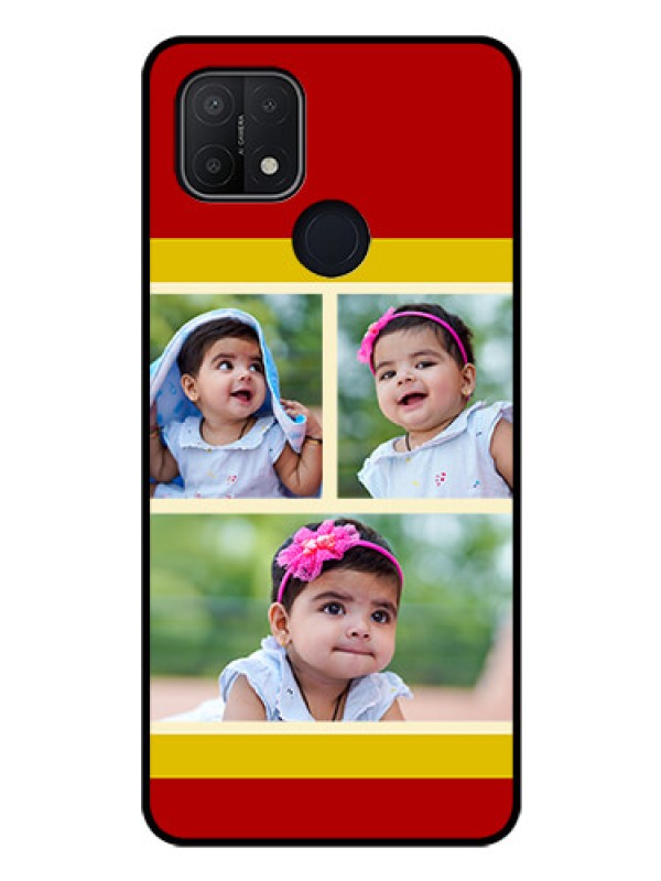 Custom Oppo A15 Custom Glass Mobile Case - Multiple Pic Upload Design