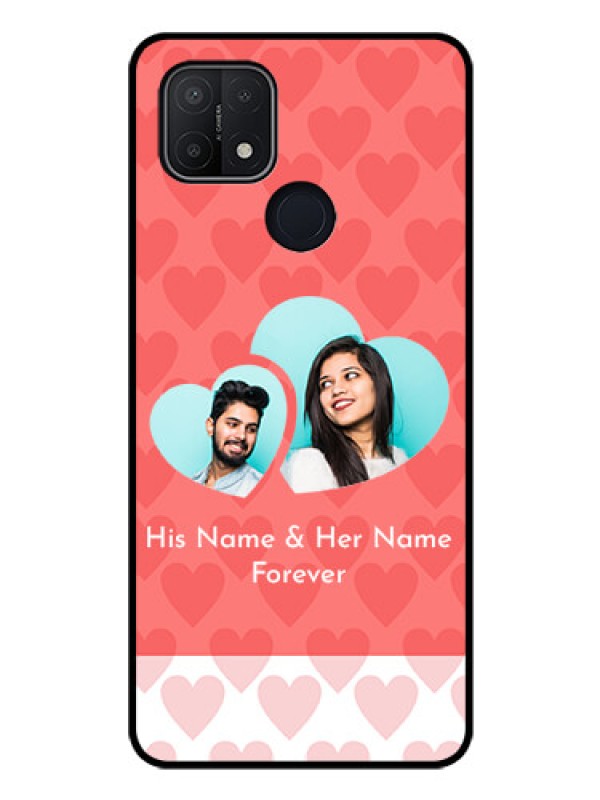 Custom Oppo A15 Personalized Glass Phone Case - Couple Pic Upload Design