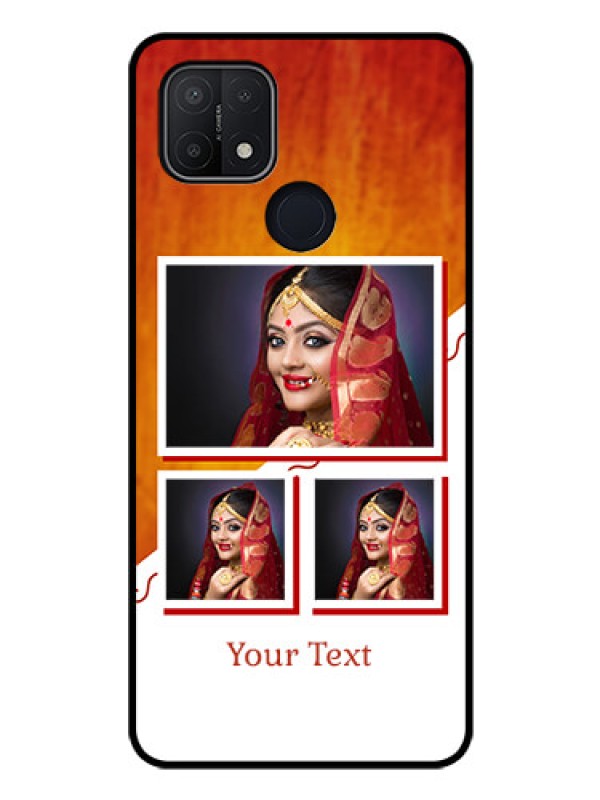 Custom Oppo A15 Custom Glass Phone Case - Wedding Memories Design