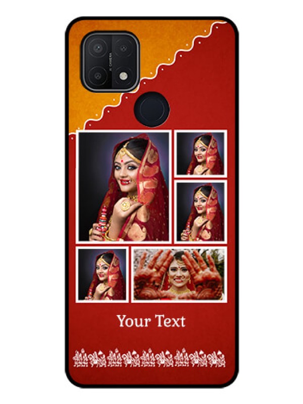 Custom Oppo A15 Personalized Glass Phone Case - Wedding Pic Upload Design