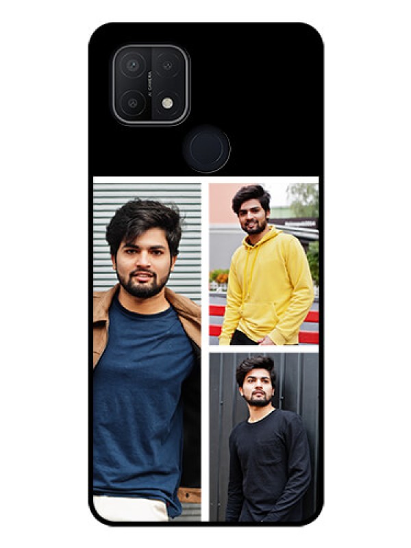 Custom Oppo A15 Photo Printing on Glass Case - Upload Multiple Picture Design