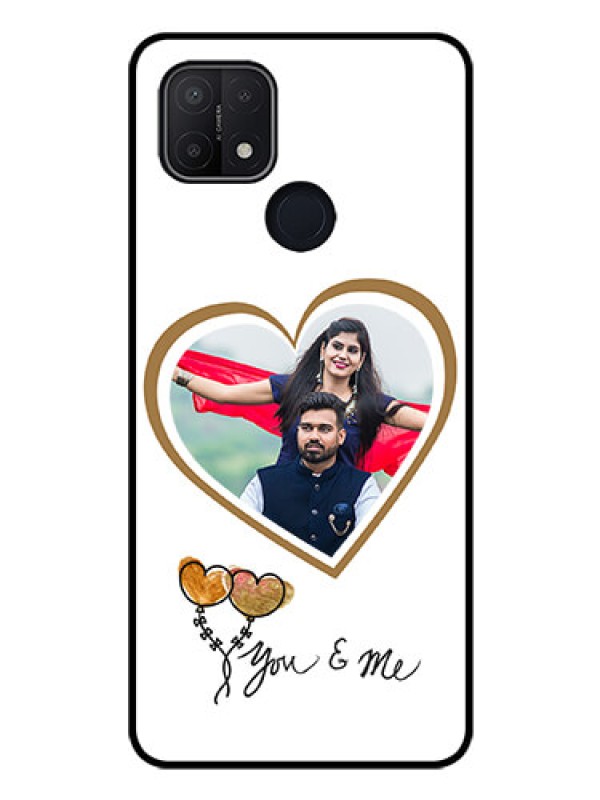 Custom Oppo A15 Custom Glass Mobile Case - You & Me Design