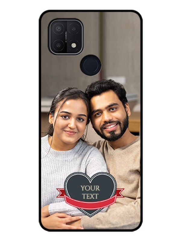 Custom Oppo A15 Custom Glass Phone Case - Just Married Couple Design