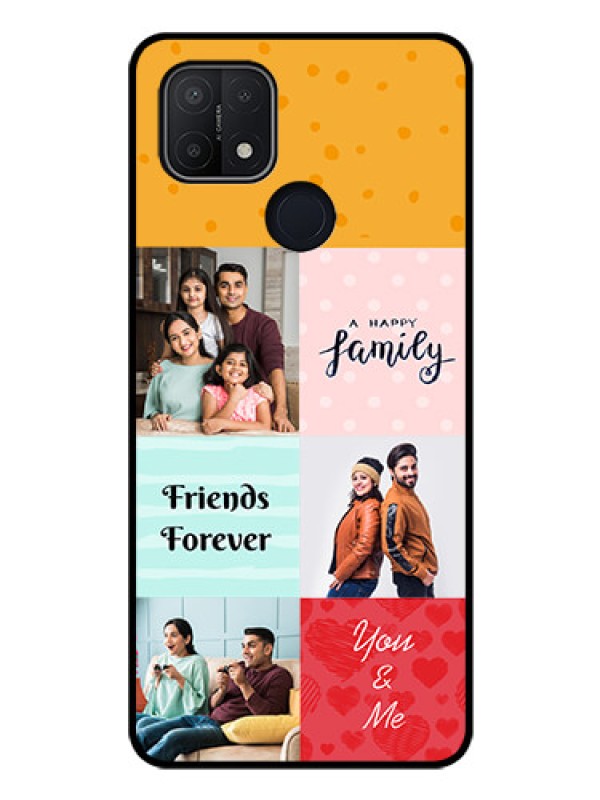 Custom Oppo A15 Personalized Glass Phone Case - Images with Quotes Design