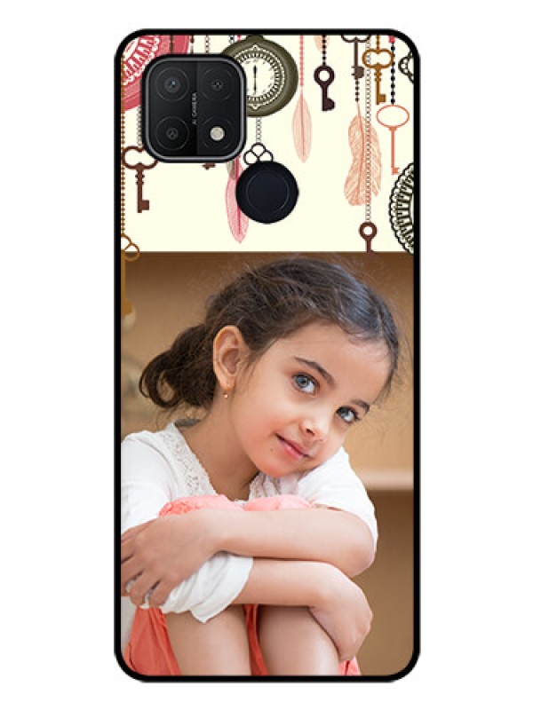 Custom Oppo A15 Custom Glass Mobile Case - Boho Style Design