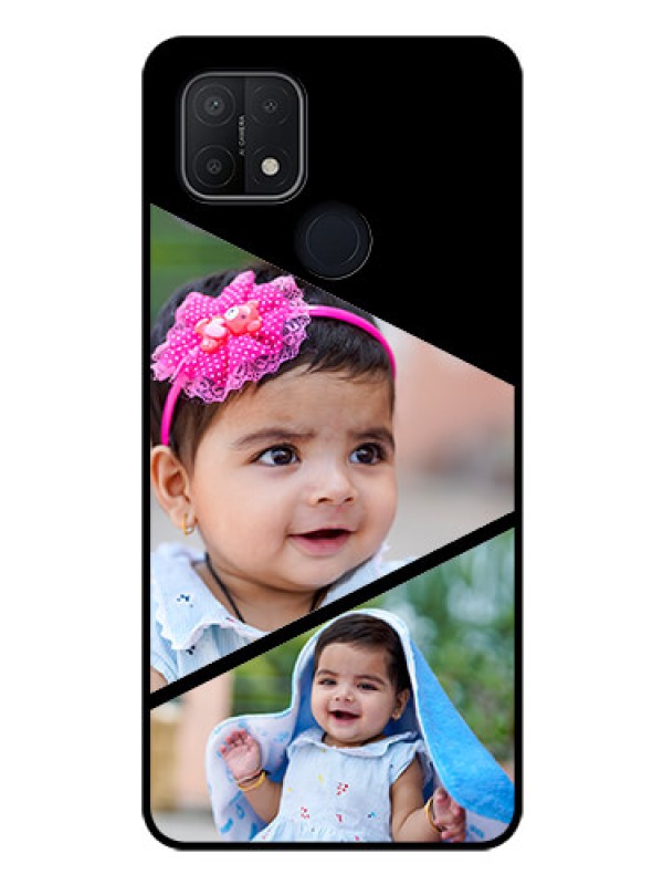 Custom Oppo A15 Custom Glass Phone Case - Semi Cut Design