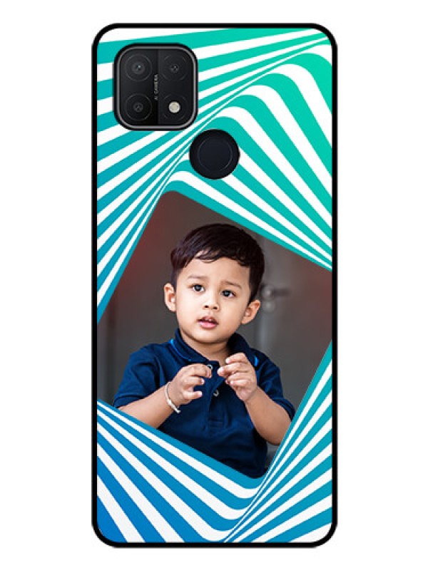 Custom Oppo A15 Personalized Glass Phone Case - Abstract Spiral Design