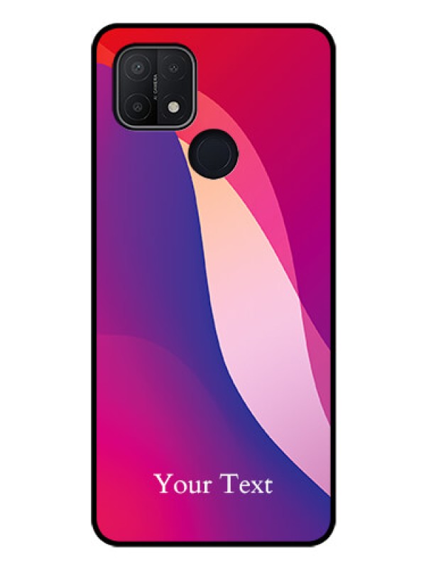 Custom Oppo A15 Personalized Glass Phone Case - Digital abstract Overlap Design