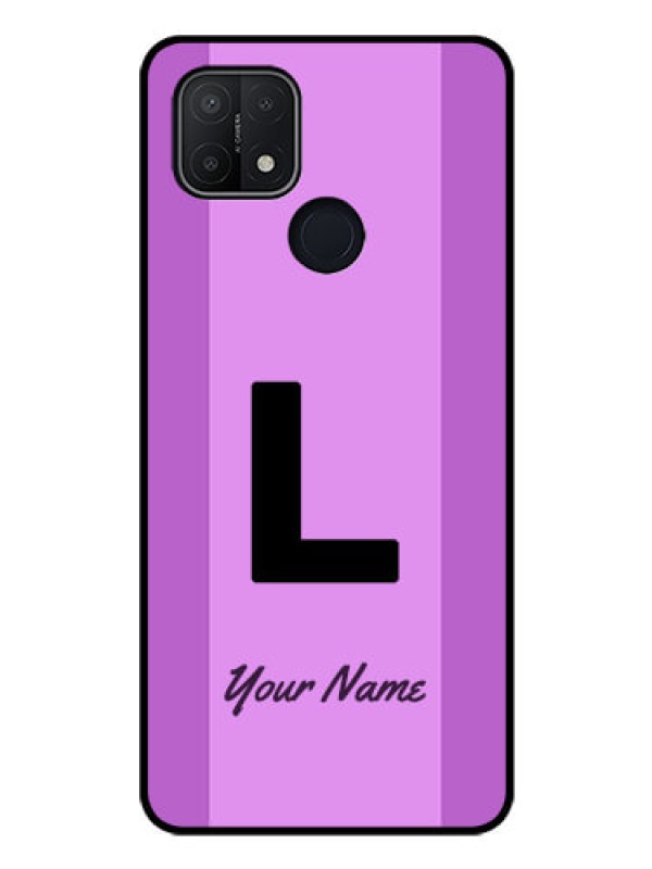 Custom Oppo A15 Custom Glass Phone Case - Tricolor custom text Design