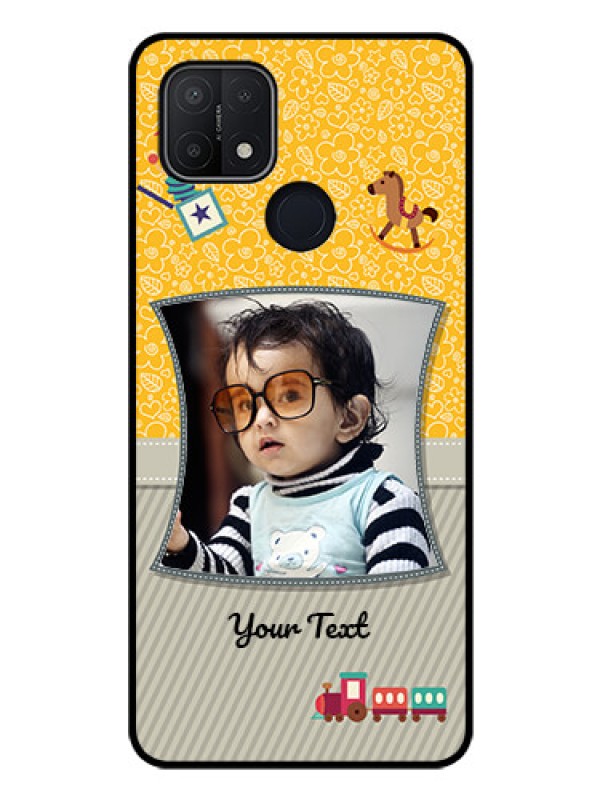Custom Oppo A15s Personalized Glass Phone Case - Baby Picture Upload Design