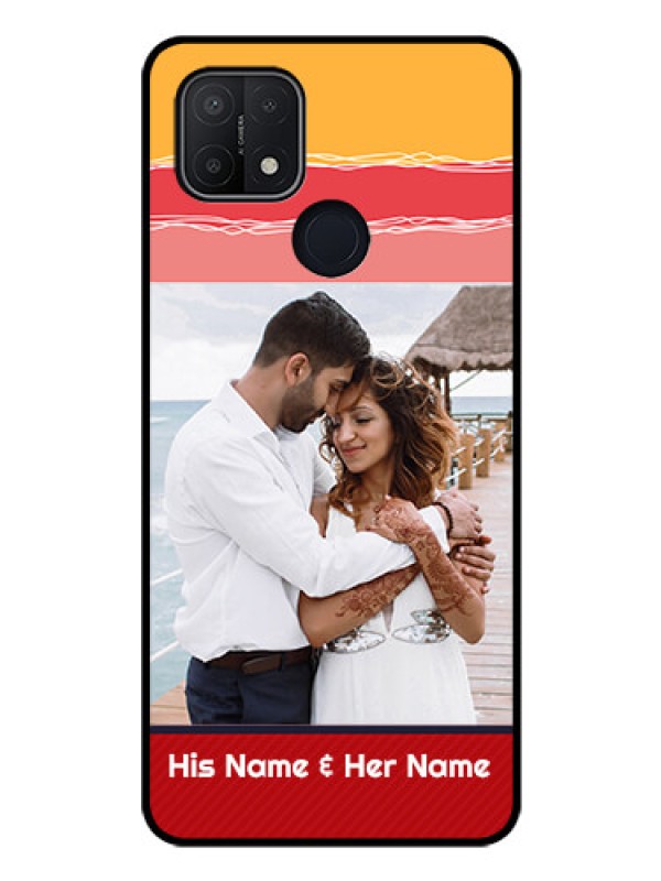 Custom Oppo A15s Custom Glass Mobile Case - Colorful Case Design