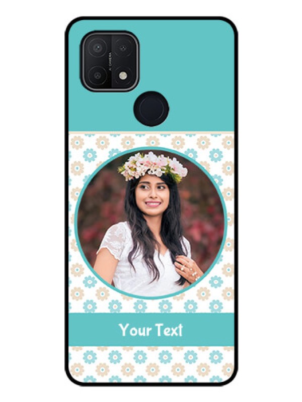 Custom Oppo A15s Custom Glass Mobile Case - Beautiful Flowers Design