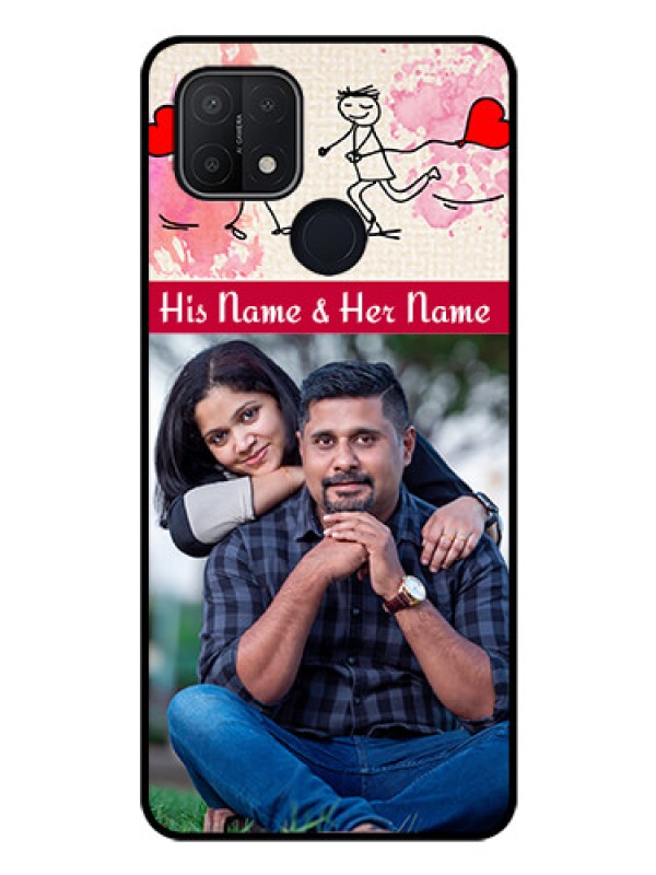 Custom Oppo A15s Photo Printing on Glass Case - You and Me Case Design