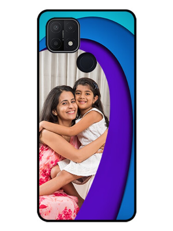 Custom Oppo A15s Photo Printing on Glass Case - Simple Pattern Design