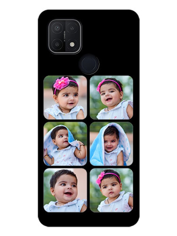 Custom Oppo A15s Photo Printing on Glass Case - Multiple Pictures Design