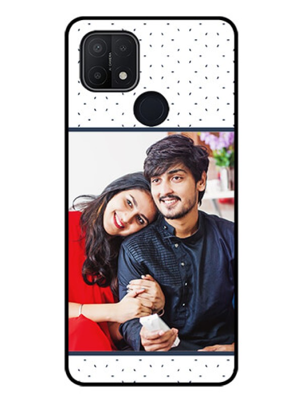 Custom Oppo A15s Personalized Glass Phone Case - Premium Dot Design