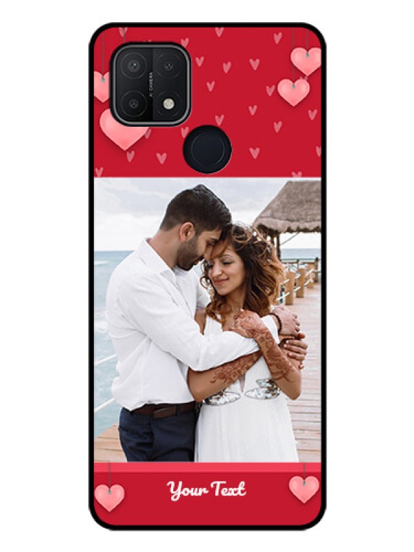Custom Oppo A15s Custom Glass Phone Case - Valentines Day Design