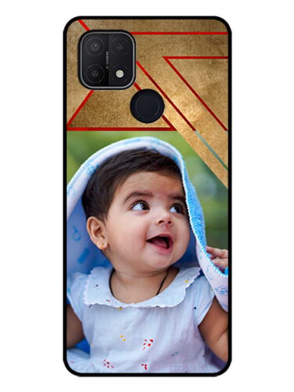 Custom Oppo A15s Personalized Glass Phone Case - Gradient Abstract Texture Design