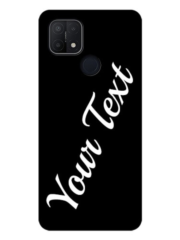 Custom Oppo A15s Custom Glass Mobile Cover with Your Name