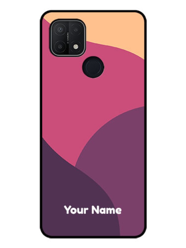 Custom Oppo A15s Custom Glass Phone Case - Mixed Multi-colour abstract art Design