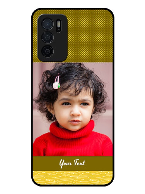 Custom Oppo A16 Custom Glass Phone Case - Simple Green Color Design