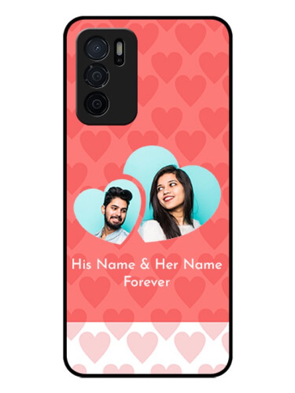 Custom Oppo A16 Personalized Glass Phone Case - Couple Pic Upload Design