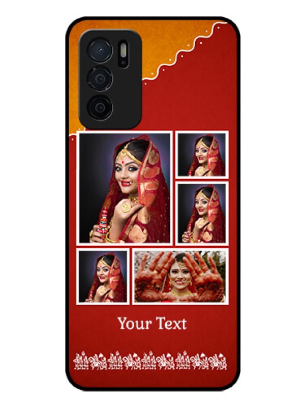Custom Oppo A16 Personalized Glass Phone Case - Wedding Pic Upload Design