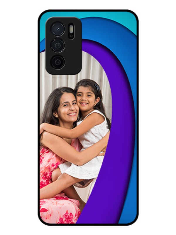 Custom Oppo A16 Photo Printing on Glass Case - Simple Pattern Design