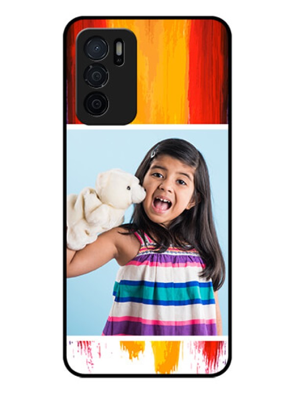 Custom Oppo A16 Personalized Glass Phone Case - Multi Color Design