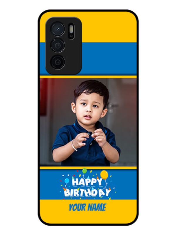 Custom Oppo A16 Custom Glass Mobile Case - Birthday Wishes Design
