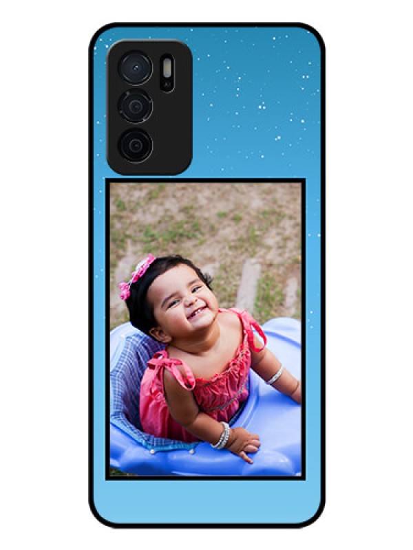 Custom Oppo A16 Custom Glass Mobile Case - Wave Pattern Colorful Design