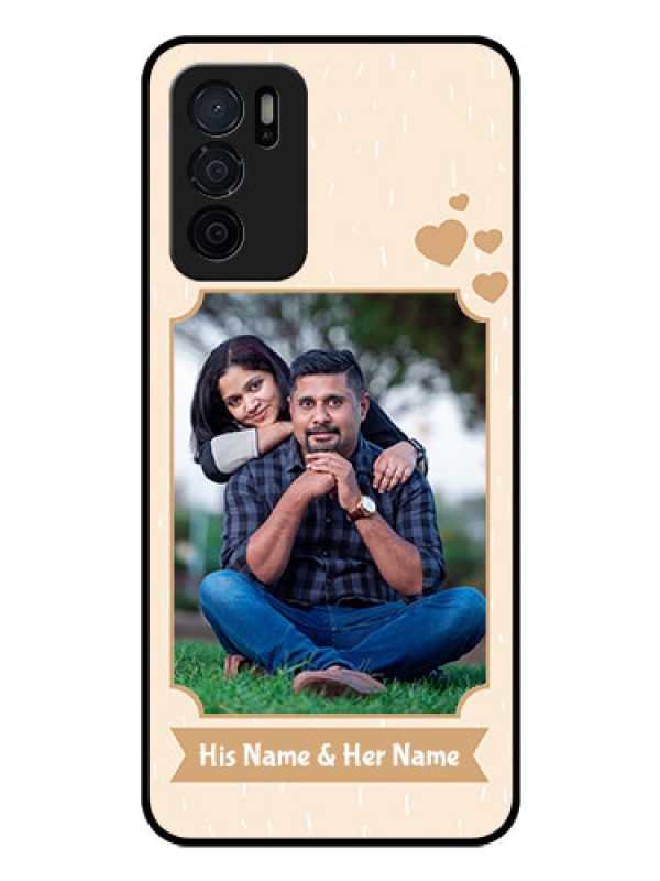 Custom Oppo A16 Custom Glass Phone Case - with confetti love design