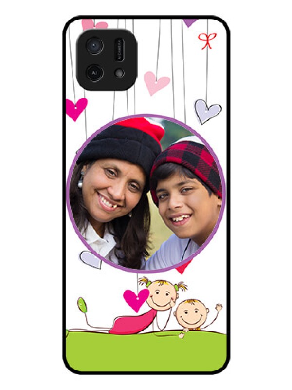 Custom Oppo A16e Photo Printing on Glass Case - Cute Kids Phone Case Design