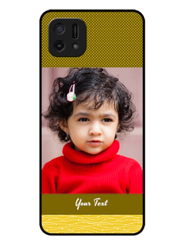 Custom Oppo A16e Custom Glass Phone Case - Simple Green Color Design