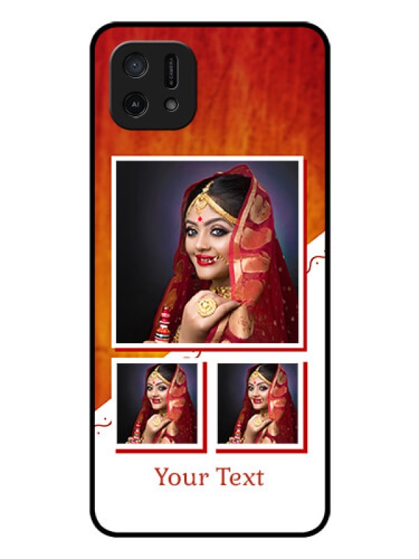 Custom Oppo A16e Custom Glass Phone Case - Wedding Memories Design