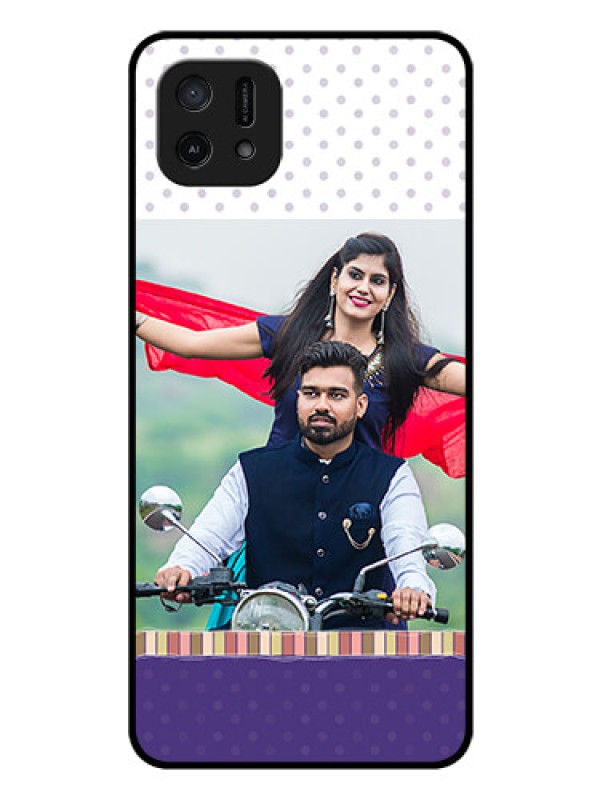 Custom Oppo A16e Photo Printing on Glass Case - Cute Family Design