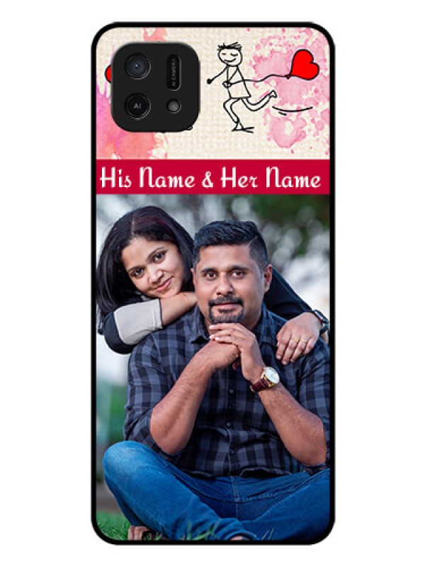 Custom Oppo A16e Photo Printing on Glass Case - You and Me Case Design