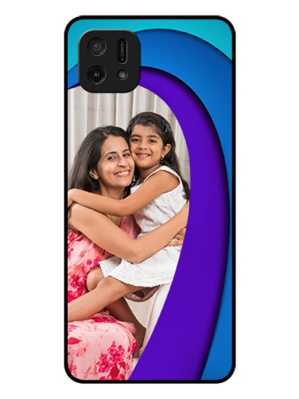 Custom Oppo A16e Photo Printing on Glass Case - Simple Pattern Design