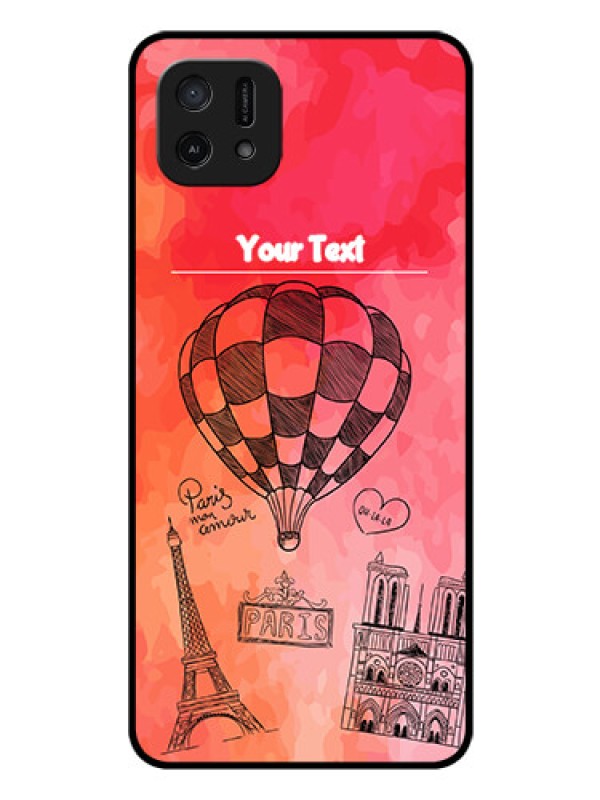 Custom Oppo A16e Custom Glass Phone Case - Paris Theme Design