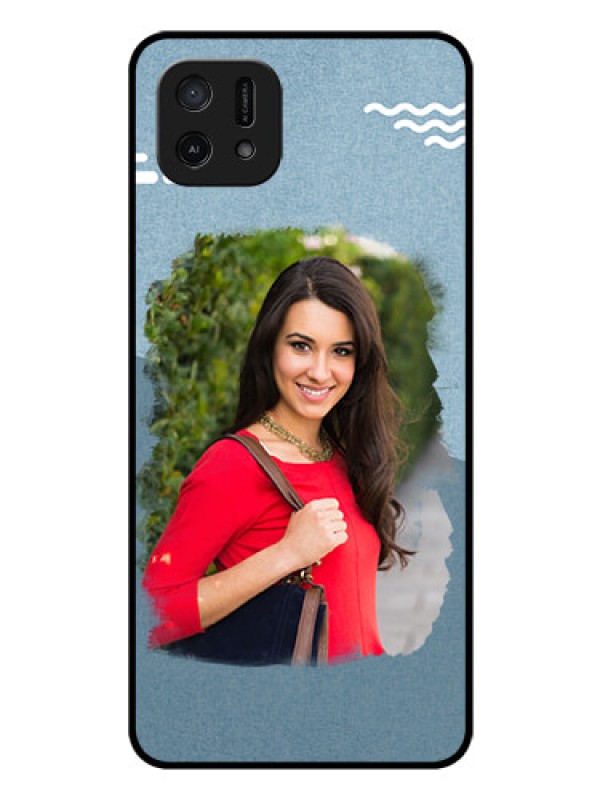 Custom Oppo A16e Custom Glass Mobile Case - Grunge Line Art Design