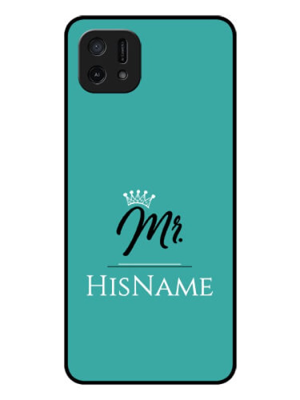 Custom Oppo A16e Custom Glass Phone Case Mr with Name